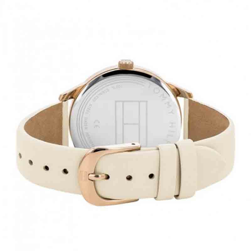 Tommy Hilfiger Brooke Quartz White Dial Cream Leather Strap Watch for Women - 1782022 Buy Now By Tommy Hilfiger