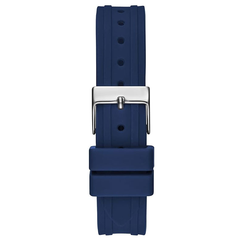 Guess Cosmo Diamonds Silver Dial Blue Rubber Strap Watch for Women - GW0034L5 Buy Now By Guess