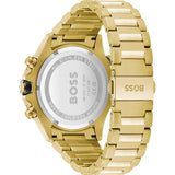 Hugo Boss Globetrotter Chronograph Black Dial Gold Steel Strap Watch for Men - 1513932 Buy Now By Hugo Boss