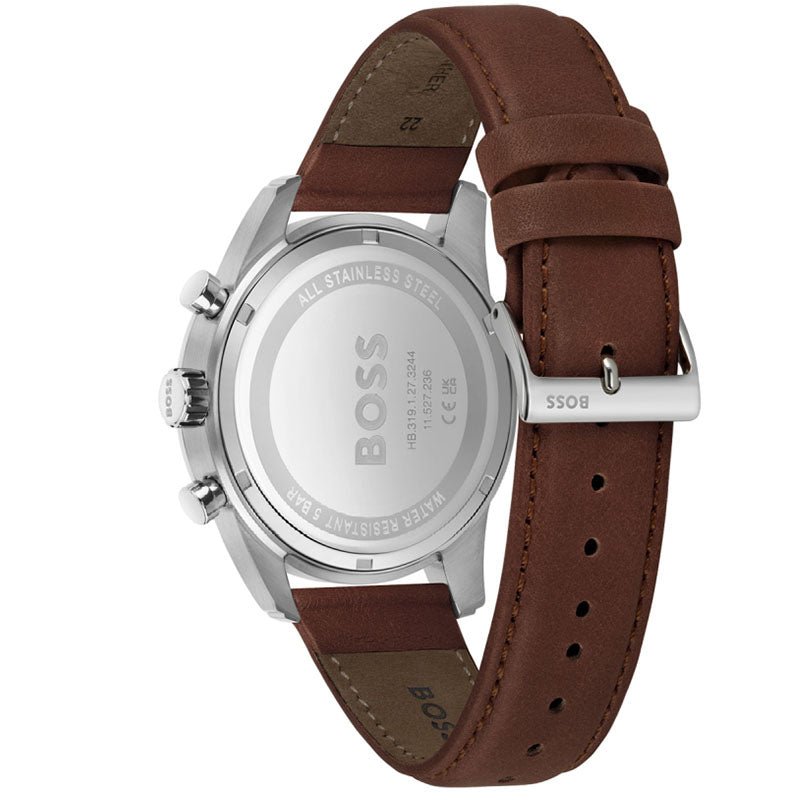 Hugo Boss Skymaster Blue Dial Brown Leather Strap Watch for Men - 1513940 Buy Now By Hugo Boss