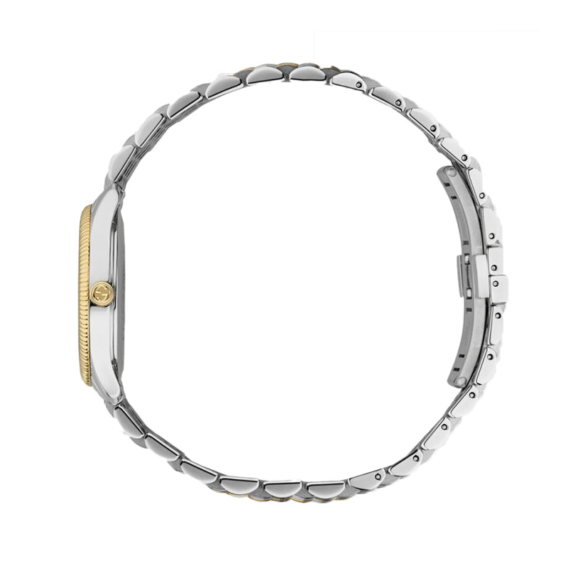 Gucci G Timeless Quartz Blue Dial Two Tone Steel Strap Watch For Women - YA1265029 Buy Now By Gucci