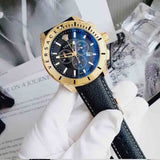 Versace Casual Chronograph Black Dial Black Leather Strap Watch for Men - VERG003-18 Buy Now By Versace