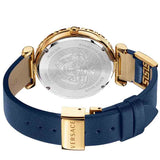 Versace Palazzo Empire Greca Quartz Blue Dial Blue Leather Strap Watch for Women - VEDV00219 Buy Now By Versace