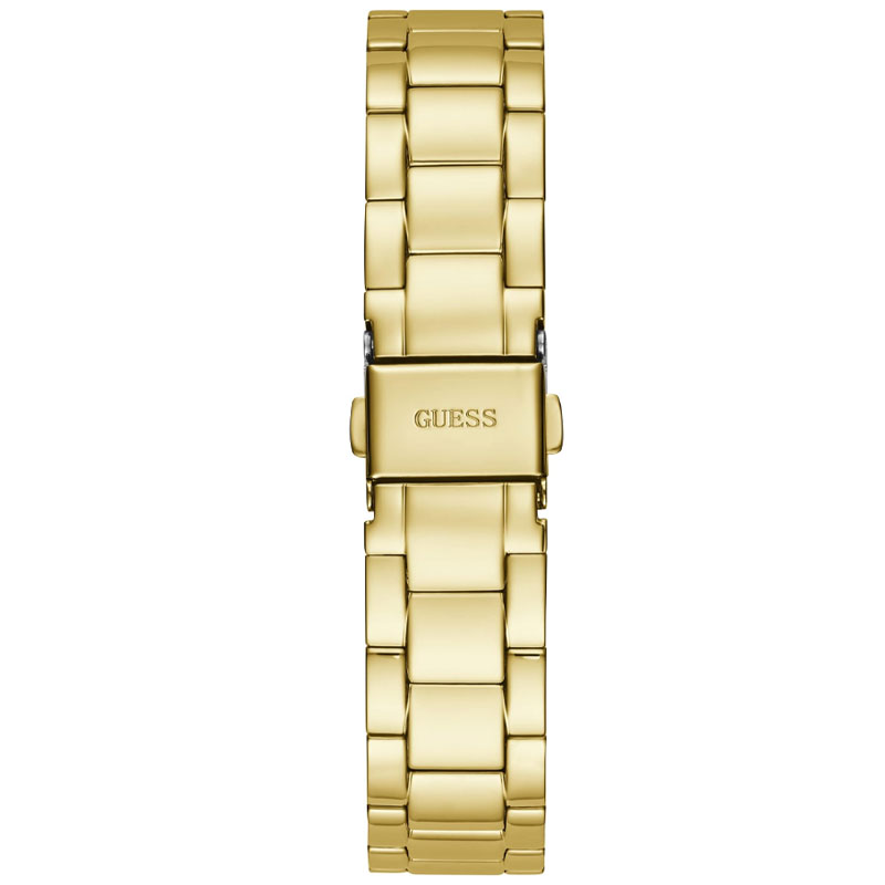 Guess Luna Diamonds Black Dial Gold Steel Strap Watch for Women - GW0307L2 Buy Now By Guess