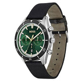 Hugo Boss Santiago Green Dial Black Nylon Strap Watch for Men - 1513936 Buy Now By Hugo Boss