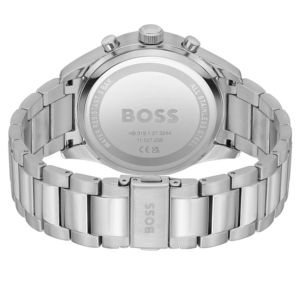 Hugo Boss View Chronograph Black Dial Silver Steel Strap Watch For Men - 1514008 Buy Now By Hugo Boss