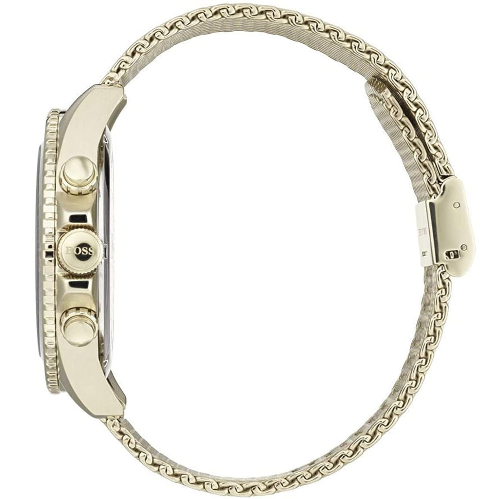 Hugo Boss Ocean Edition Black Dial Gold Mesh Bracelet Watch for Men - 1513703 Buy Now By Hugo Boss