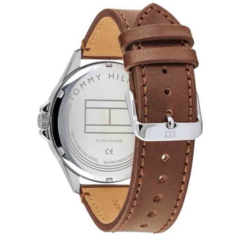 Tommy Hilfiger Multi Function Quartz White Dial Brown Leather Strap Watch for Men - 1791614 Buy Now By Tommy Hilfiger