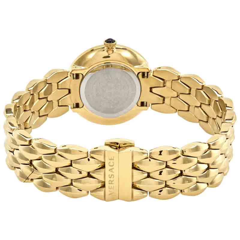 Versace V-Flare Quartz Silver Dial Gold Steel Strap Watch for Women - VEBN00718 Buy Now By Versace