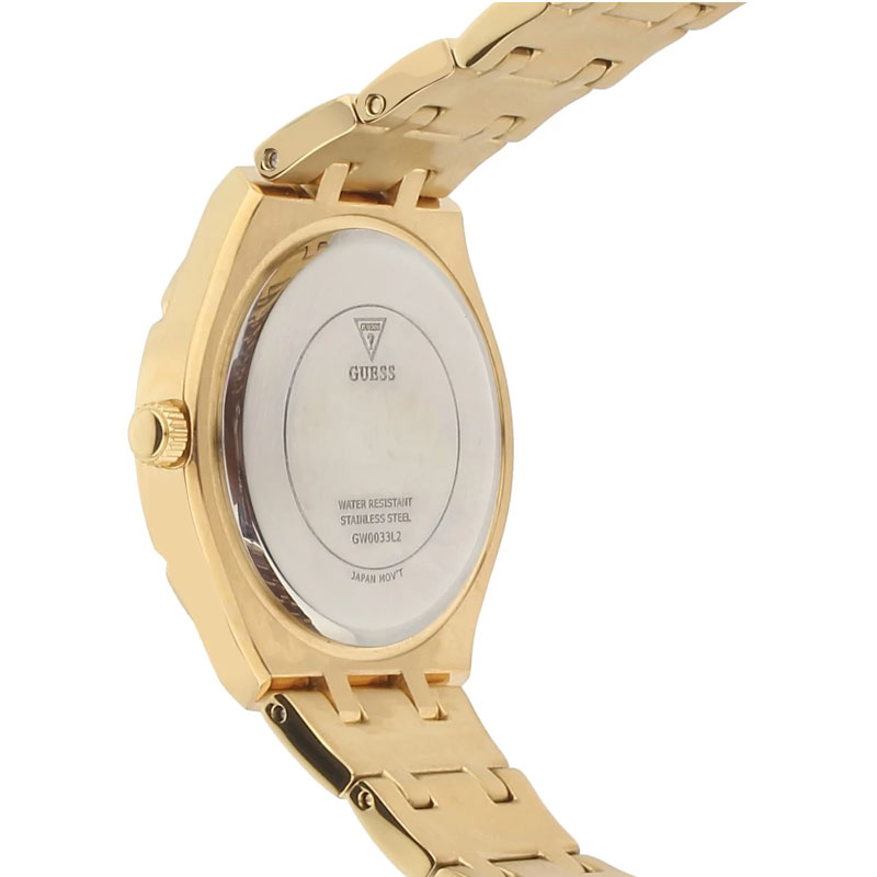 Guess Cosmo Diamonds Gold Dial Gold Steel Strap Watch For Women - GW0033L2 Buy Now By Guess