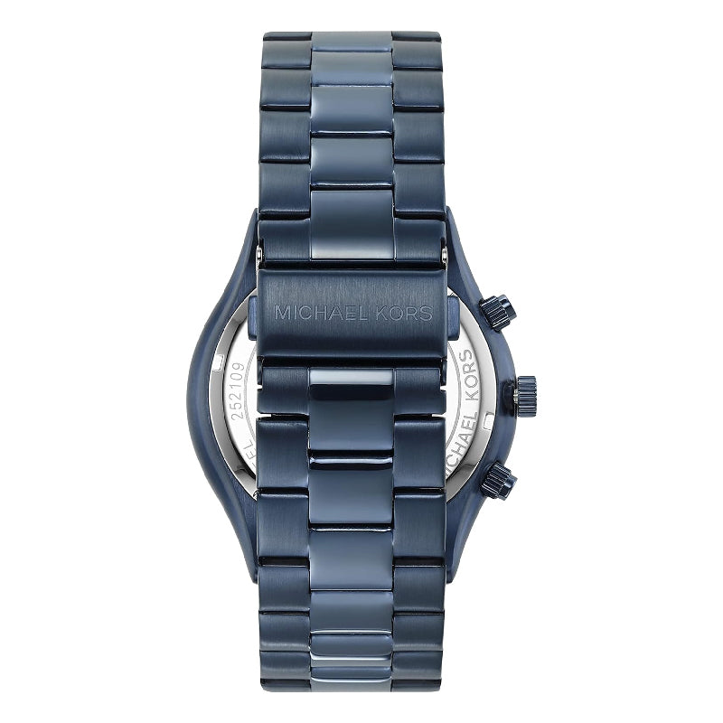 Michael Kors Slim Runway Chronograph Black Dial Blue Steel Strap Watch for Men - MK8918 Buy Now By Michael Kors