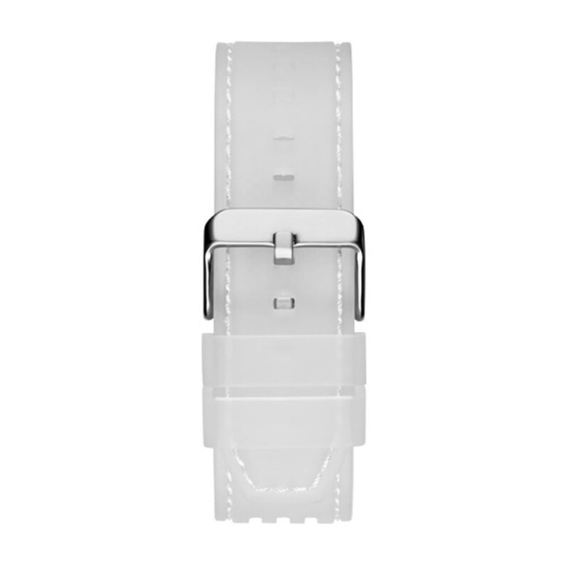 Guess Phoenix Polycarbonate Clear Multi-function Black Dial Clear Rubber Strap Watch for Men - GW0499G3 Buy Now By Guess