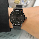 Calvin Klein Post Minimal Black Dial Black Leather Strap Watch for Men - K7621401 Buy Now By Calvin Klein