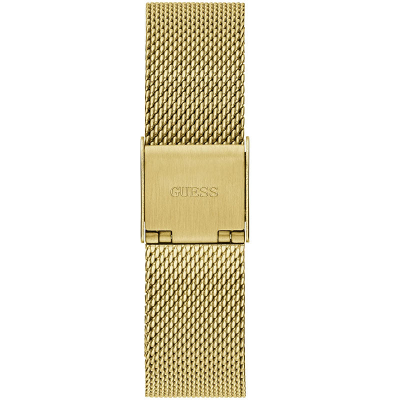 Guess Tapestry Diamonds Gold Dial Gold Mesh Bracelet Watch for Women - GW0354L2 Buy Now By Guess