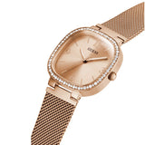 Guess Tapestry Diamonds Rose Gold Dial Rose Gold Mesh Bracelet Watch for Women - GW0354L3 Buy Now By Guess