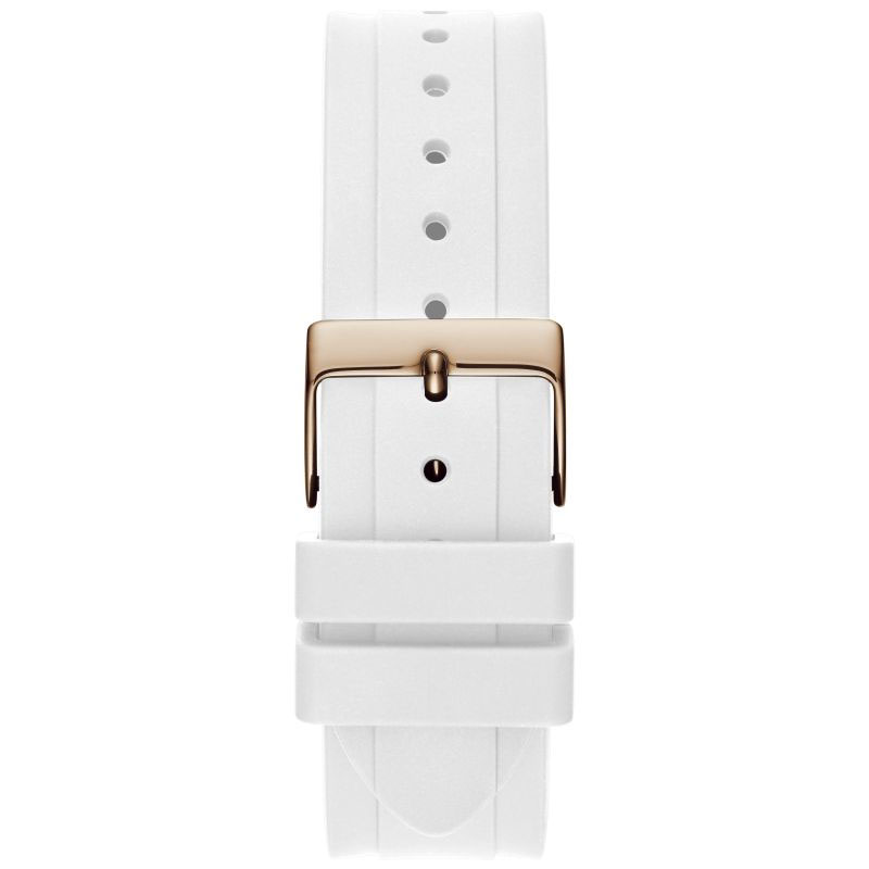 Guess Moonlight Diamonds White Dial White Rubber Strap Watch for Women - GW0257L2 Buy Now By Guess