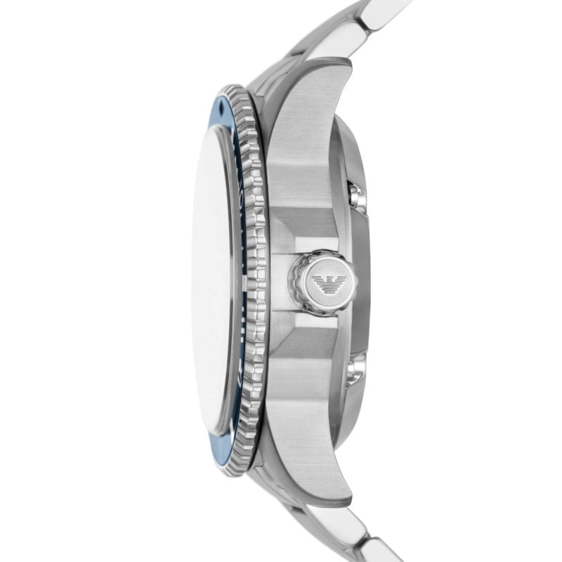 Emporio Armani Meccanico Automatic Blue Dial Silver Steel Strap Watch For Men - AR60059 Buy Now By Emporio Armani