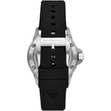 Emporio Armani Meccanico Automatic Black Dial Black Silicone Strap Watch For Men - AR60062 Buy Now By Emporio Armani