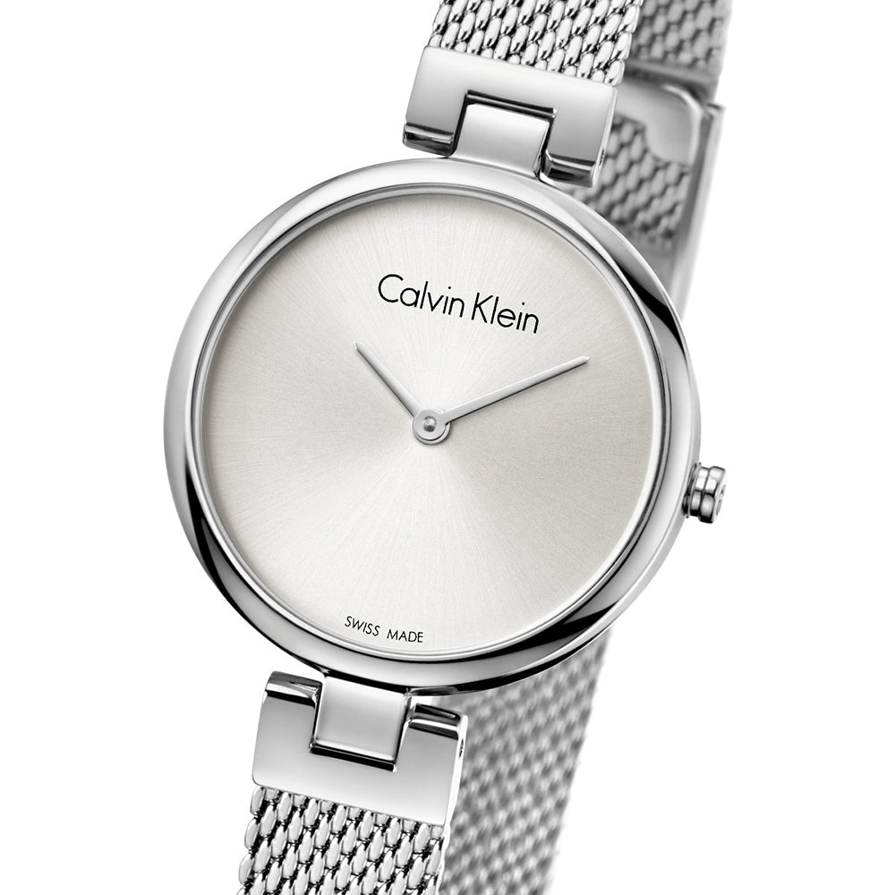 Calvin Klein Authentic White Dial Silver Mesh Bracelet Watch for Women - K8G23126 Buy Now By Calvin Klein