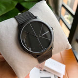 Calvin Klein Minimal Black Dial Black Mesh Bracelet Watch for Women - K3M524B1 Buy Now By Calvin Klein