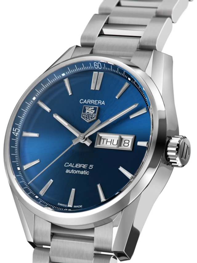 Tag Heuer Carrera Automatic Blue Dial Silver Steel Strap Watch for Men - WAR201E.BA0723 Buy Now By Tag Heuer