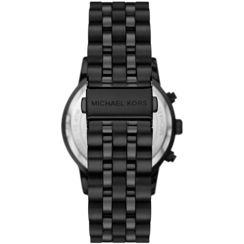 Michael Kors Hutton Chronograph Black Dial Black Steel Strap Watch For Men - MK9089 Buy Now By Michael Kors
