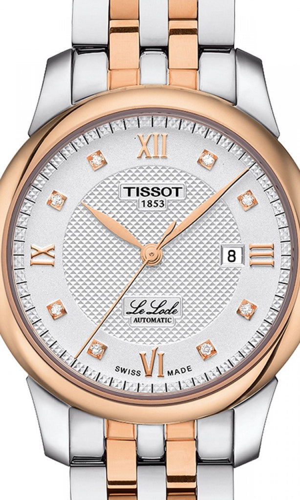 Tissot Le Locle Lady Automatic Diamonds Silver Dial Two Tone Steel Strap Watch For Women - T006.207.22.036.00 Buy Now By Tissot