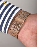 Guess Delancy Black Dial Rose Gold Mesh Bracelet Watch for Men - W0871G5 Buy Now By Guess