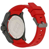 Tommy Hilfiger Windsurf Black Dial Red Rubber Strap Watch for Men - 1791112 Buy Now By Tommy Hilfiger