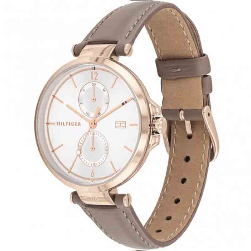 Tommy Hilfiger Angela Quartz Silver Dial Brown Leather Strap Watch for Women - 1782125 Buy Now By Tommy Hilfiger