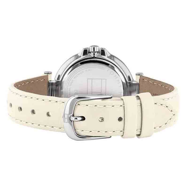 Tommy Hilfiger Angela Silver Dial Cream Leather Strap Watch for Women - 1782123 Buy Now By Tommy Hilfiger