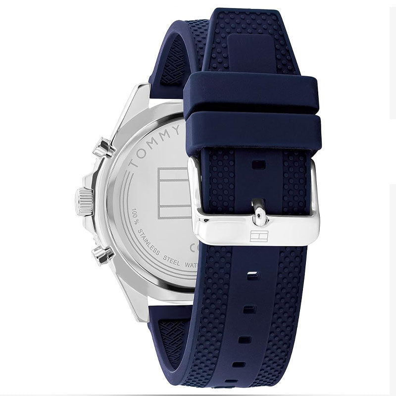 Tommy Hilfiger Larson Chronograph Blue Dial Blue Rubber Strap Watch For Men - 1791920 Buy Now By Tommy Hilfiger