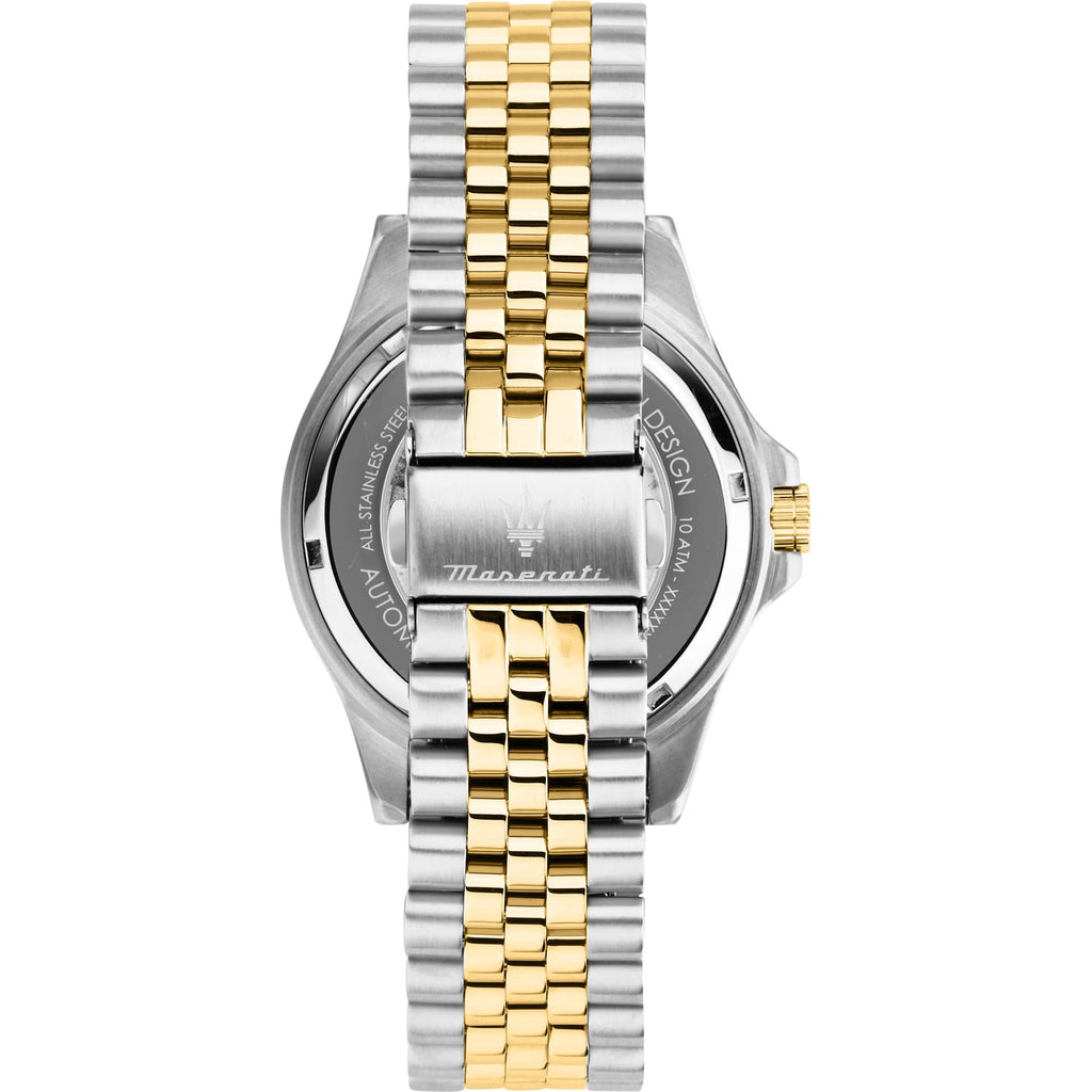 Maserati SFIDA Automatic Skeleton Black Dial Two Tone Steel Strap Watch For Men - R8823140010 Buy Now By Maserati