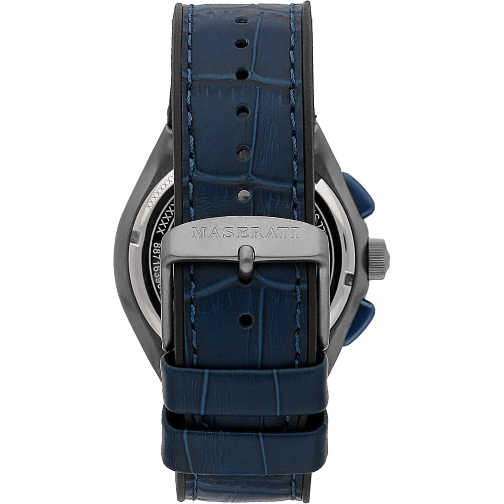 Maserati Triconic Chronograph White Dial Blue Leather Strap Watch For Men - R8871639001 Buy Now By Maserati