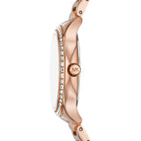 Michael Kors Sage Three-Hand Mother of Pearl White Dial Rose Gold Steel Strap Watch for Women - MK4806 Buy Now By Michael Kors