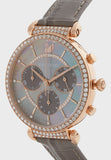 Swarovski Passage Chrono Grey Dial Grey Leather Strap Watch for Women - 5580348 Buy Now By Swarovski