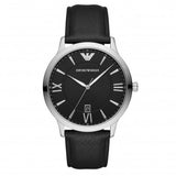 Emporio Armani Giovanni Analog Black Dial Black Leather Strap Watch For Men - AR11210 Buy Now By Emporio Armani
