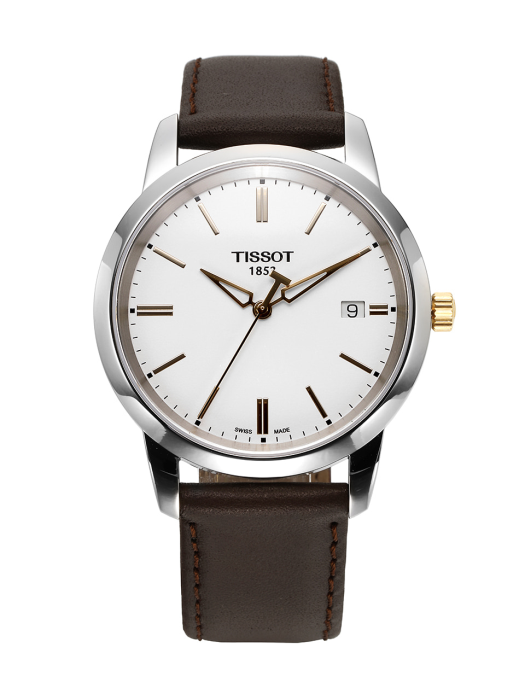 Tissot T Classic Dream White Dial Brown Leather Strap Watch for Men - T033.410.26.011.01 Buy Now By Tissot