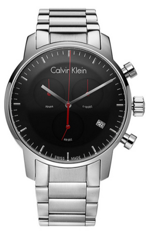 Calvin Klein City Chronograph Black Dial Silver Steel Strap Watch for Men - K2G27141 Buy Now By Calvin Klein