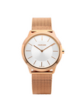 Calvin Klein Minimal White Dial Rose Gold Mesh Bracelet Watch for Women - K3M22626 Buy Now By Calvin Klein