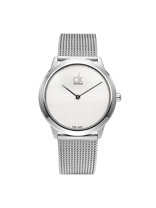 Calvin Klein Minimal White Dial Silver Mesh Bracelet Watch for Women - K3M2212Y Buy Now By Calvin Klein