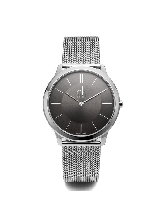 Calvin Klein Minimal Grey Dial Silver Mesh Bracelet Watch for Men - K3M22124 Buy Now By Calvin Klein