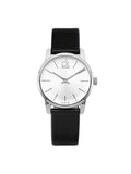 Calvin Klein City Silver Dial Black Leather Strap Watch For Women - K2G231C6 Buy Now By Calvin Klein