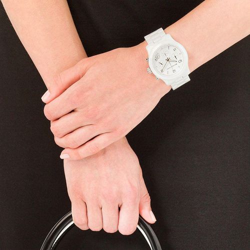 Michael Kors Runway White Ceramic Dial White Steel Strap Watch for Women - MK5161 Buy Now By Michael Kors