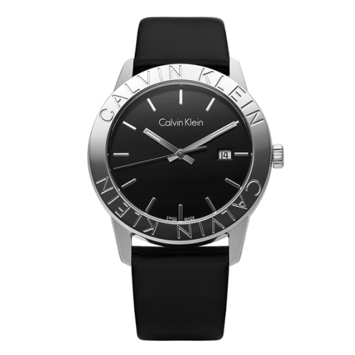 Calvin Klein Steady Black Dial Black Leather Strap Watch for Women - K7Q211C1 Buy Now By Calvin Klein
