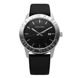 Calvin Klein Steady Black Dial Black Leather Strap Watch for Women - K7Q211C1 Buy Now By Calvin Klein