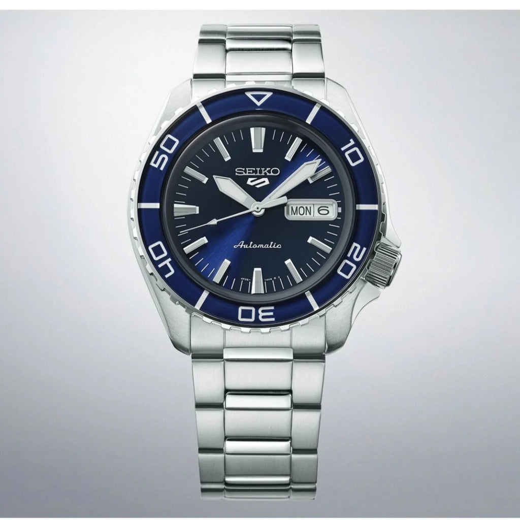 Seiko 5 Sports Automatic Blue Dial Silver Steel Strap Watch for Men - SRPK97K1 Buy Now By Seiko