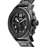 Fossil Machine Chronograph Black Dial Black Steel Strap Watch for Men - FS4927 Buy Now By Fossil