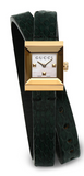 Gucci G Frame Double Mother of Pearl Dial Green Leather Strap Watch For Women - YA128525 Buy Now By Gucci