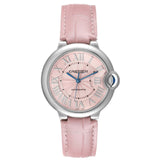 Cartier Ballon Bleu De Cartier Pink Dial Pink Leather Strap Watch for Women - WSBB0007 Buy Now By Cartier
